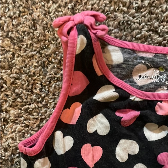 Jumping Beans Black Dress with Heart Pattern - Picture 4 of 6